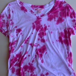 Pink F21 Tie Dye Top